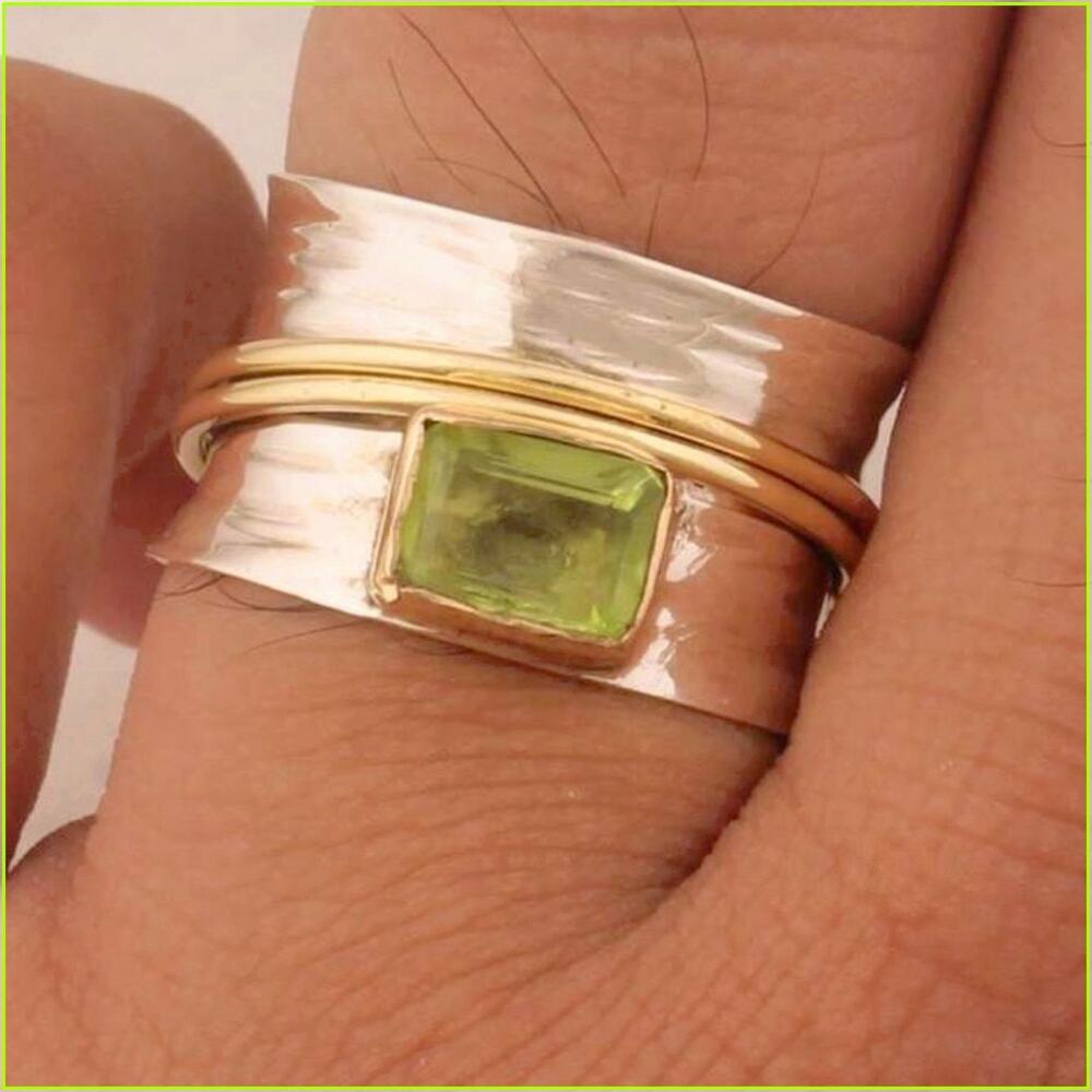 Silver Green Ring - Picture 3 of 4